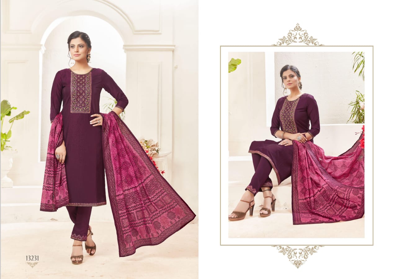 Kivi Purika 5 Heavy Fancy Wear Embroidery Designer Ready Made Suit Collection